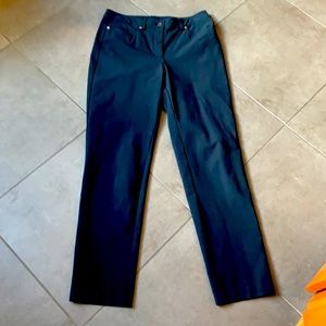 Nina Mclemore black equestrian fabric jeans size 8.